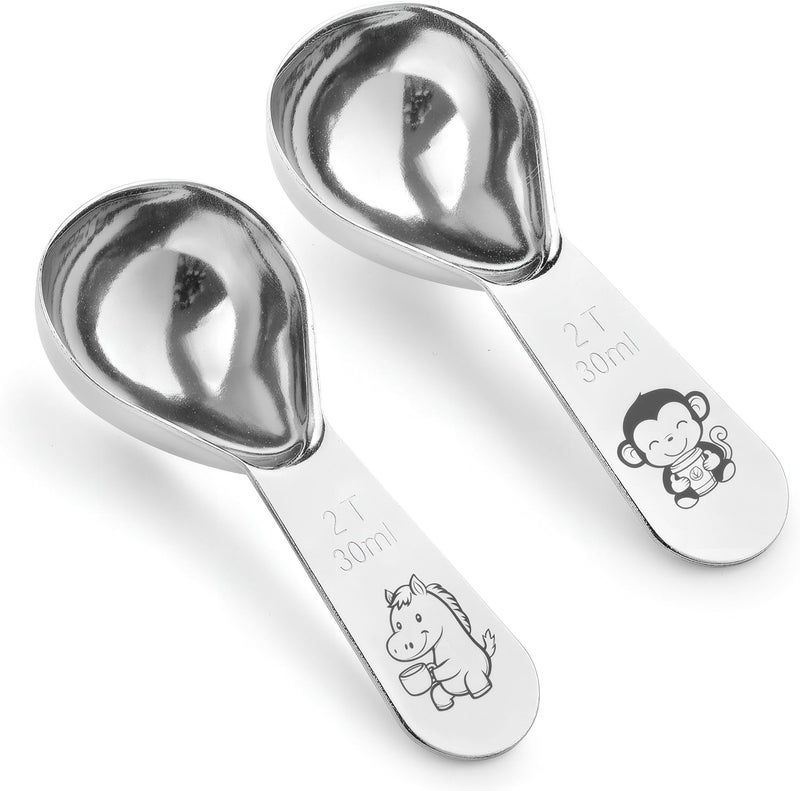 VRUIFA Tablespoon Measuring Spoon, Stainless Steel Coffee Scoop for Ground Coffee, Suger, Bean, Tea, Flour, Short Handle Fits inside Airscape Canisters(30ML*2) - Image 1